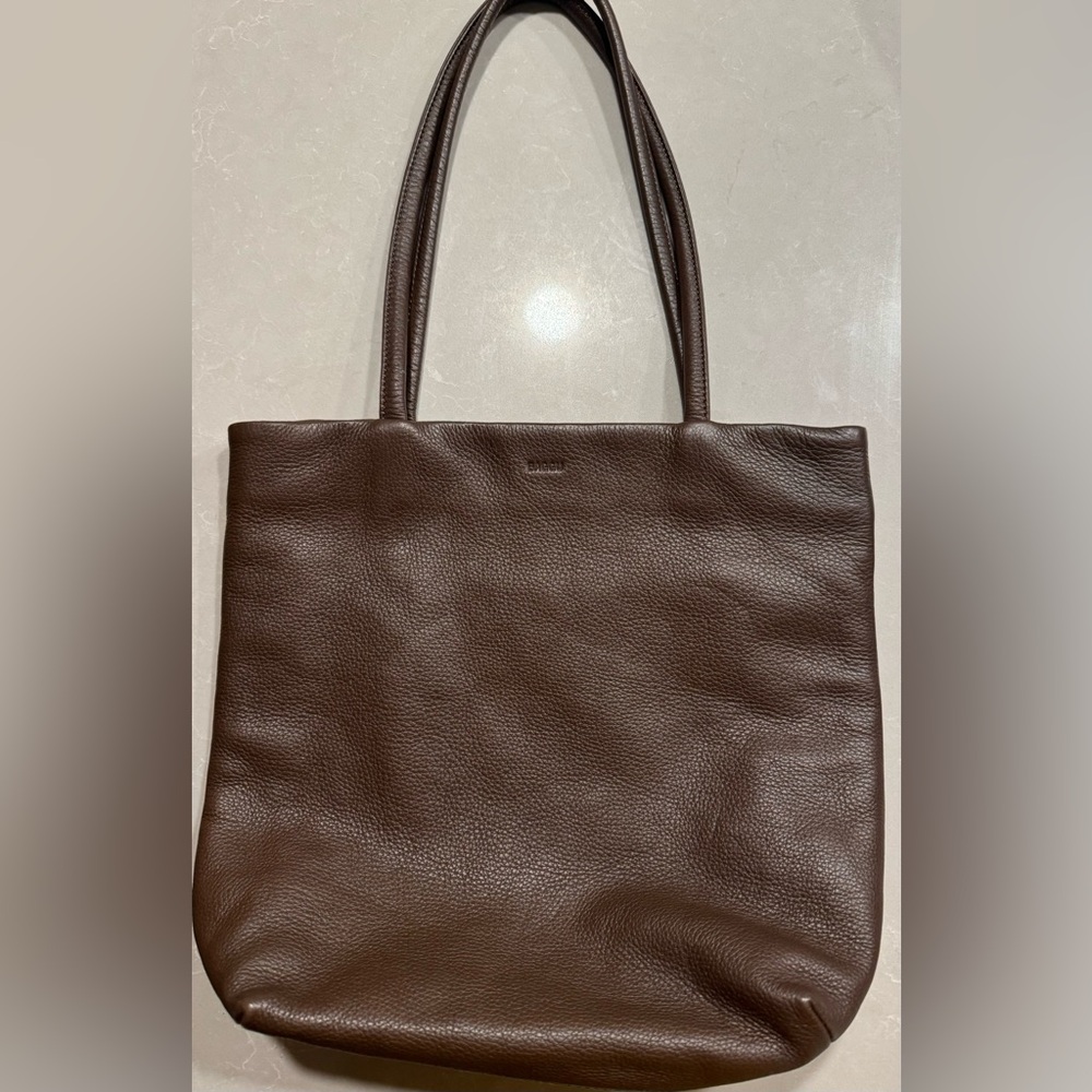 BAGGU Brown Leather Tote